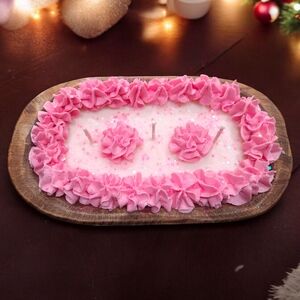 Strawberry shortcake candle